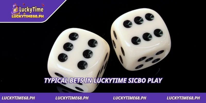 Typical bets in Luckytime Sicbo play