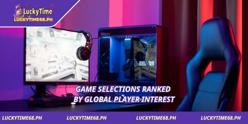 Game selections ranked by global player interest