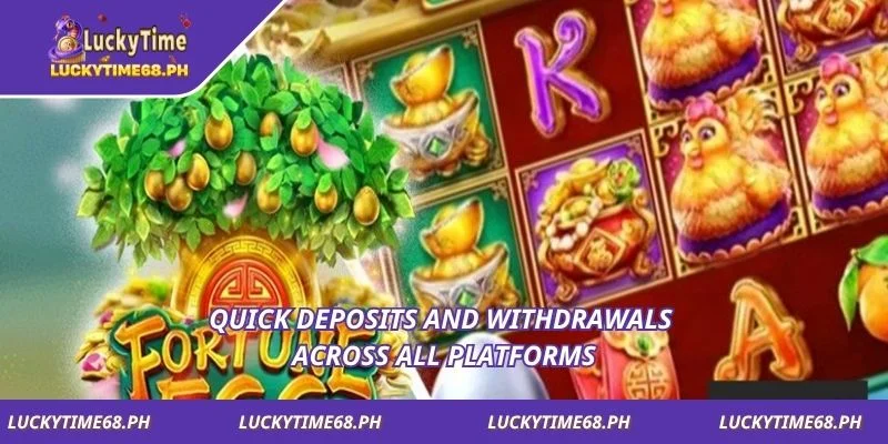 Quick deposits and withdrawals across all platforms
