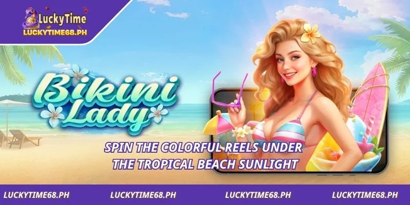 Spin the colorful reels under the tropical beach sunlight