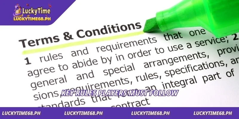 Key rules players must follow